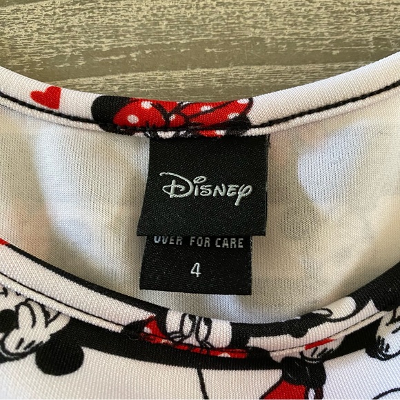 Disney Dress Women’s Size 4 (3XL) White Black Striped Mickey Minnie Sleeveless - Picture 4 of 9